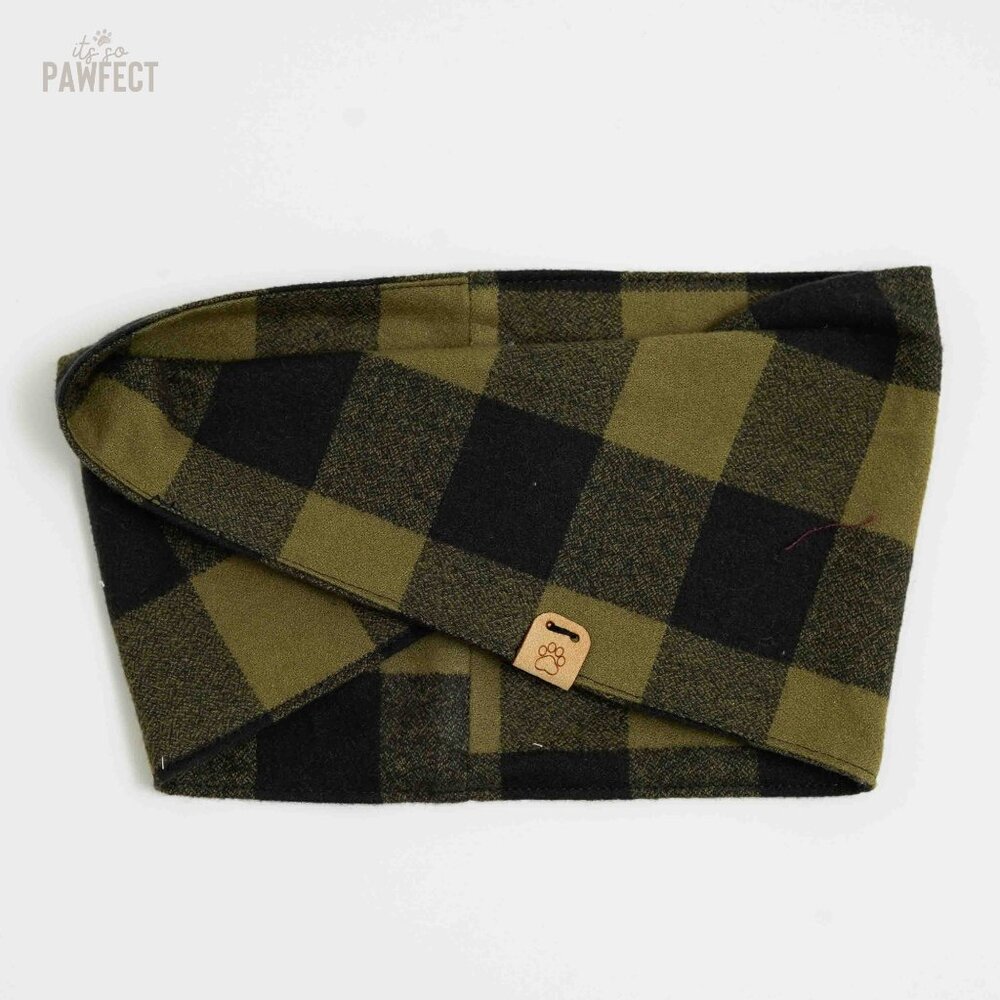 Medium Flannel Dog Bandana Infinity Scarf for Small to Medium Breeds - Picture 11 of 11